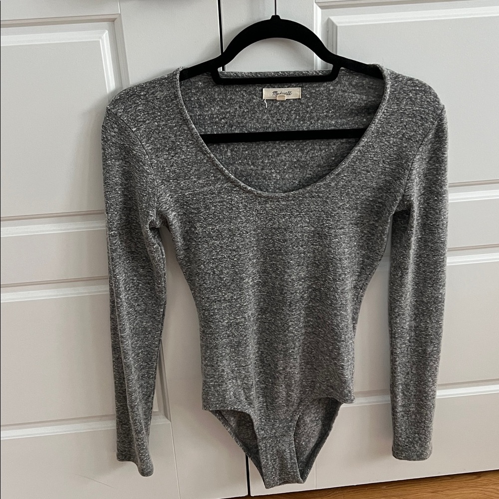 Madewell - Song Scoop Bodysuit - Heather Smoke - Picture 4 of 11